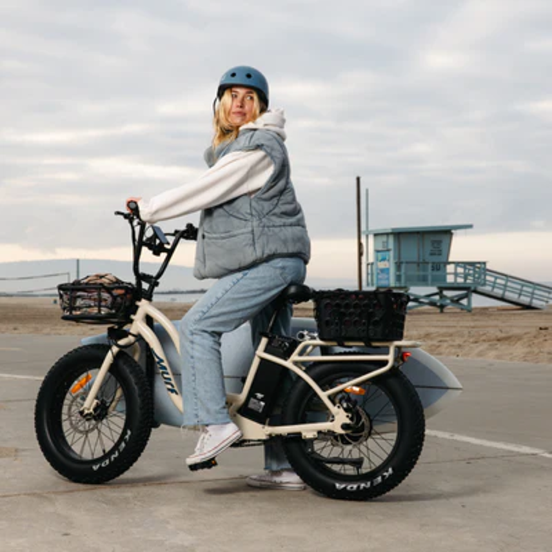 Murf Higgs Step Thru Electric Bike in Bone-1