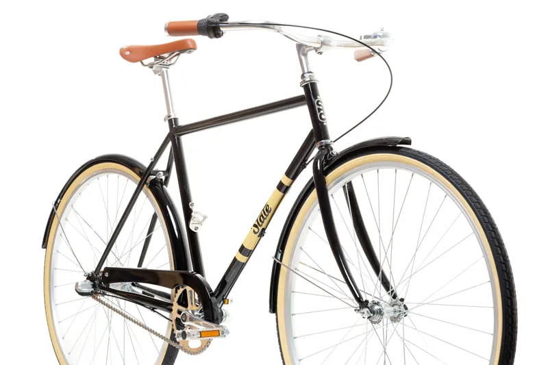 State Bicycle Co City Bike 3spd SMALL in Black/Tan