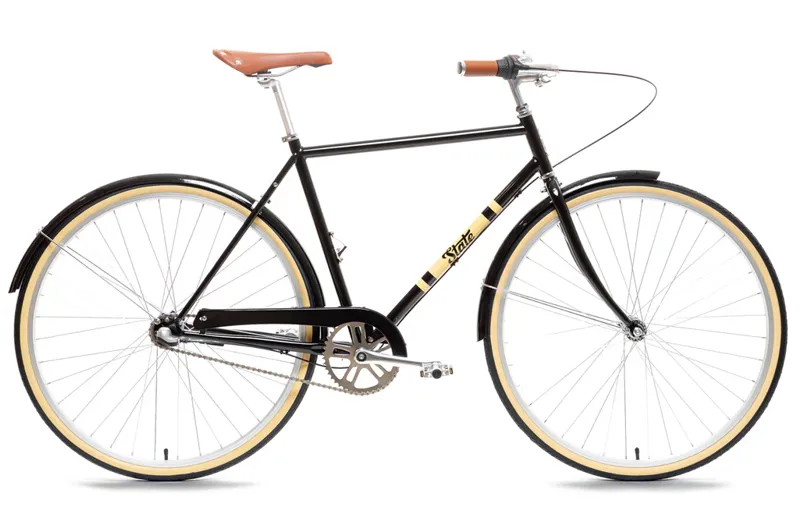 State Bicycle Co City Bike 3spd SMALL in Black/Tan-1