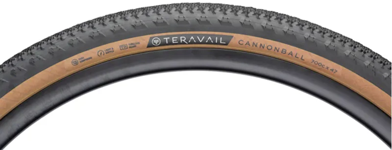 Teravail Cannonball Gravel Tire 700c x 47 in Tan/Black -1