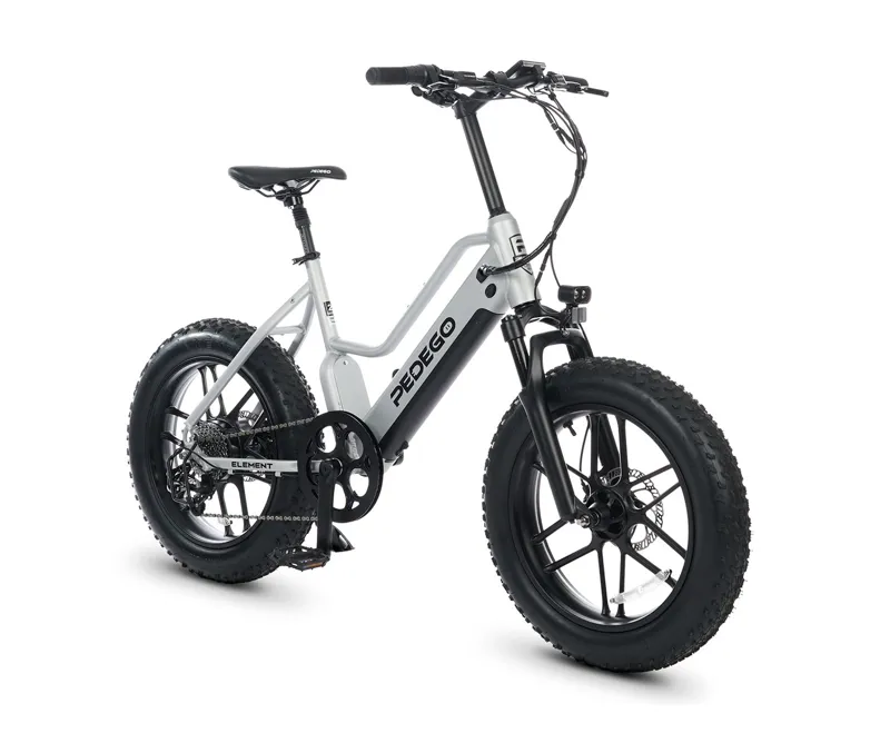 Pedego Element V2 Platinum Edition 20 inch Folding Electric Bike in Platinum