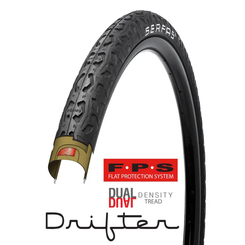 Serfas Drifter City 26 x 2.0 Reflective Tire in Black